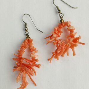 Vintage, natural Branch Coral earrings
